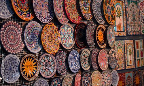 Tableau sur toile the colorful souk in the old town