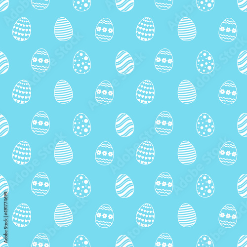 Seamless pattern Easter Eggs silhouette vector illustration