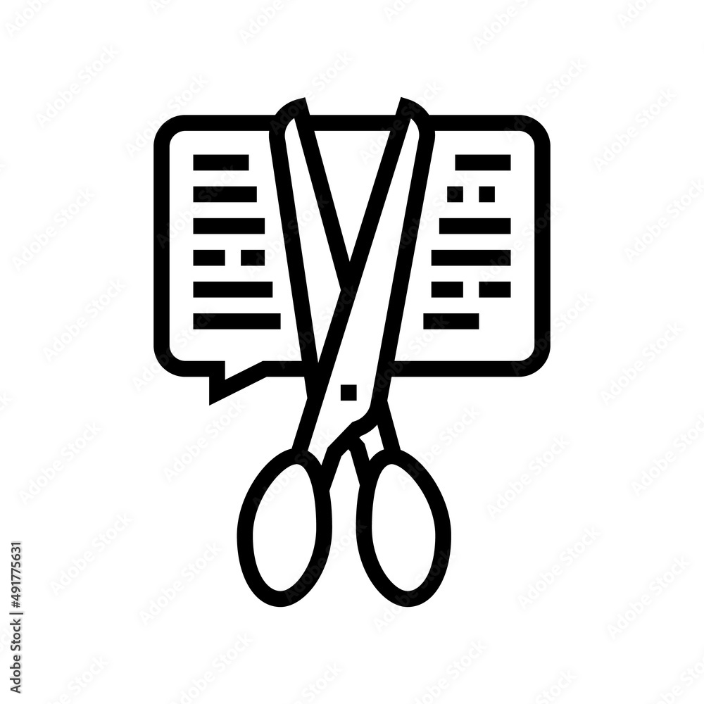 censorship social media line icon vector. censorship social media sign. isolated contour symbol black illustration censorship social media line icon vector. censorship social media sign. isolated contour symbol black illustration