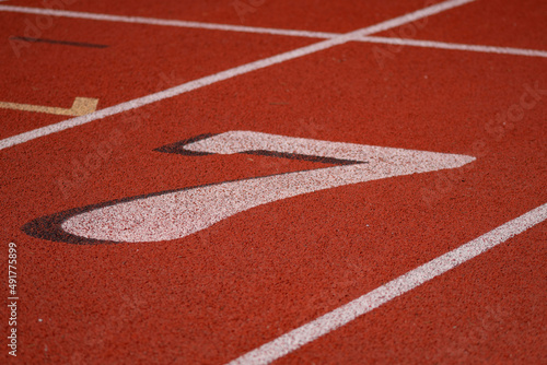 Running Track Details - Lines, Patterns, and Numbers