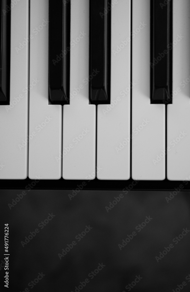 Naklejka premium piano keys close up