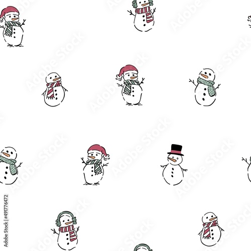 Small And simple snowman pattern design