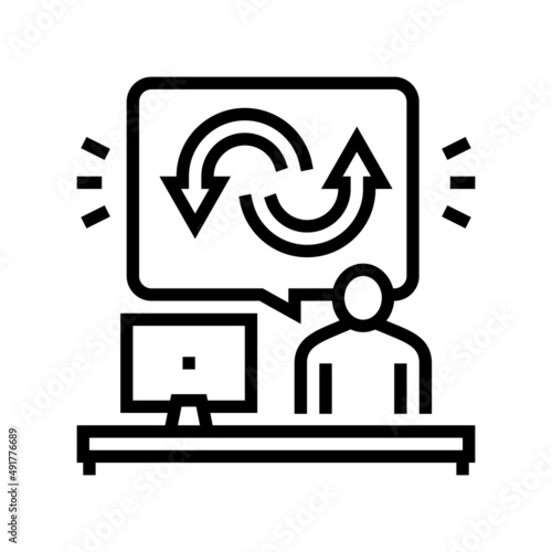 behavior user line icon vector. behavior user sign. isolated contour symbol black illustration