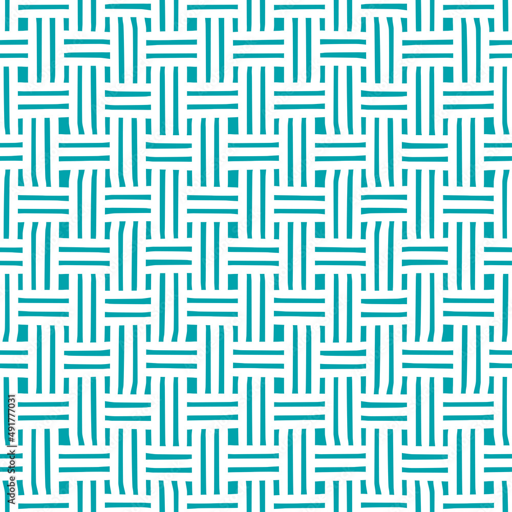 White seamless pattern with blue crochet design. White seamless pattern with blue crochet design.