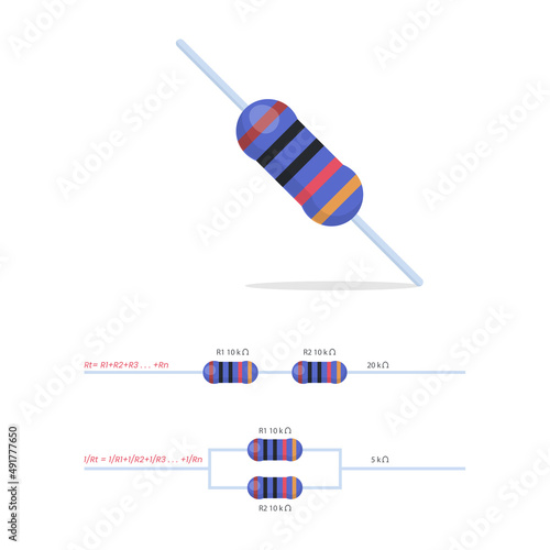 Series and parallel resistor circuits with formulas and results