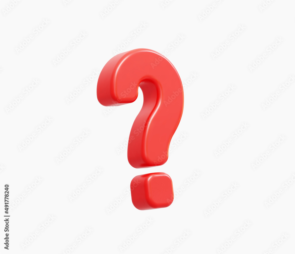 3d Realistic Red question mark vector Illustration 3d Realistic Red question mark vector Illustration