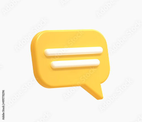 3D Realistic Chat button vector Illustration