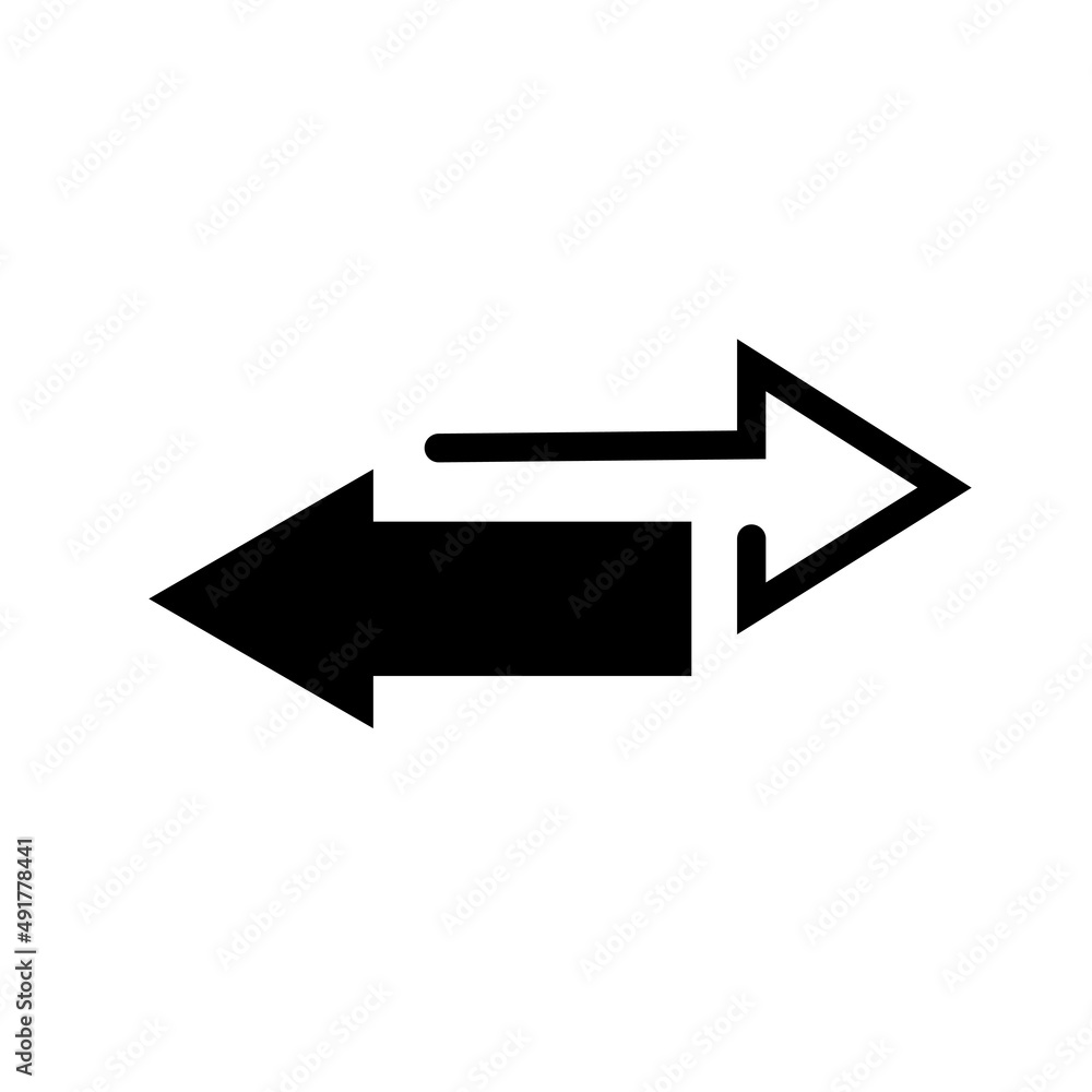 Change vector icon. Linear style sign for mobile concept and web design. exchange symbol illustration. Pixel vector graphics - Vector.