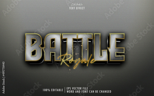 Gold Battle Royale 3D editable text effect premium free download