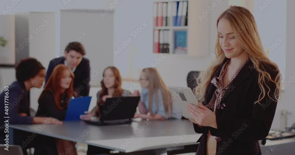 Professionals discussing in meeting at office Professionals discussing in meeting at office