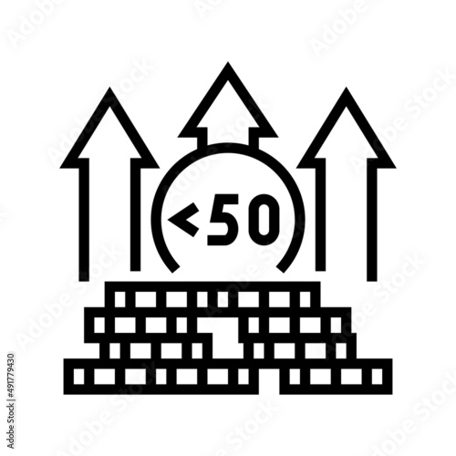 hyperinflation finance line icon vector. hyperinflation finance sign. isolated contour symbol black illustration