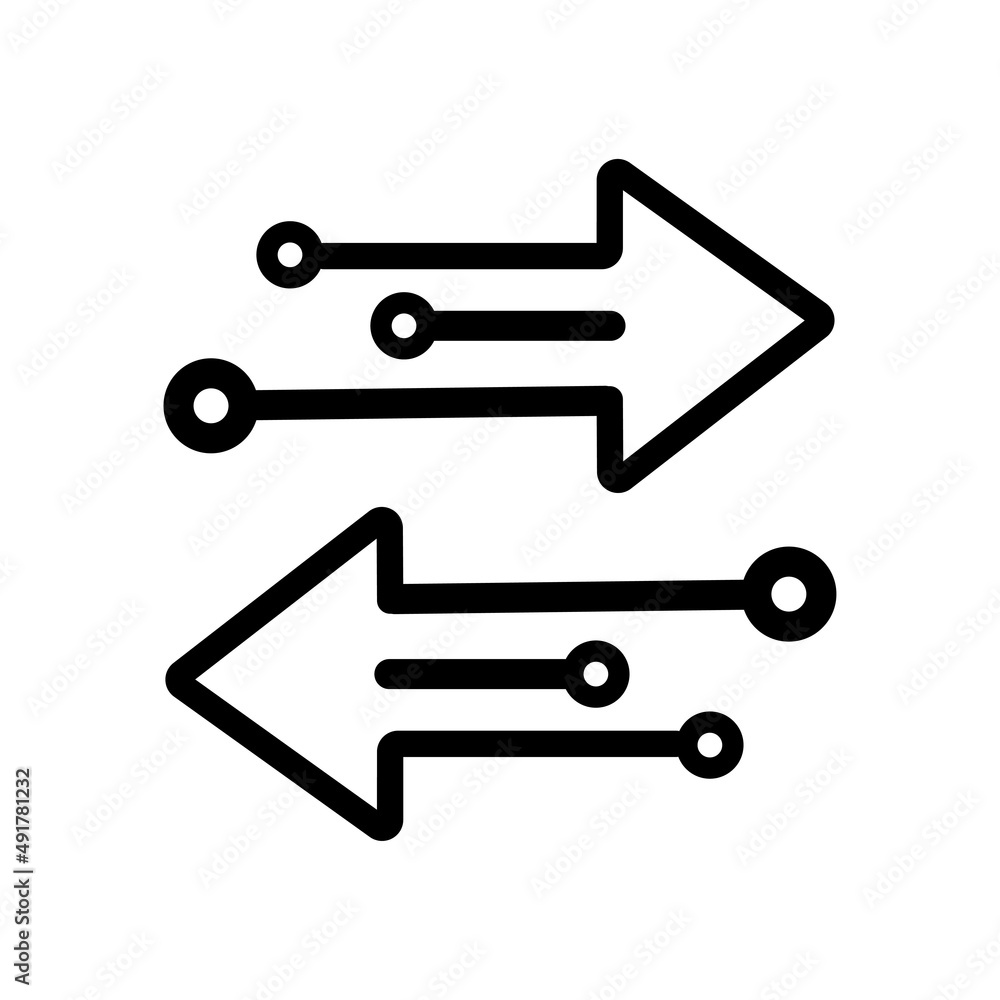 Transfer arrows outline icon. linear style sign for mobile concept and web design. Left right arrows simple line vector icon. Symbol, logo illustration. Pixel perfect vector graphics Transfer arrows outline icon. linear style sign for mobile concept and web design. Left right arrows simple line vector icon. Symbol, logo illustration. Pixel perfect vector graphics