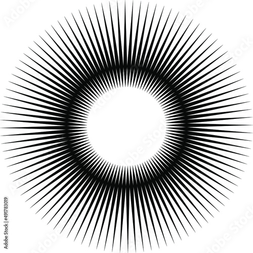 Mandala. Black on white background decorative element. Circular geometric abstract line art. Illustration of pattern for