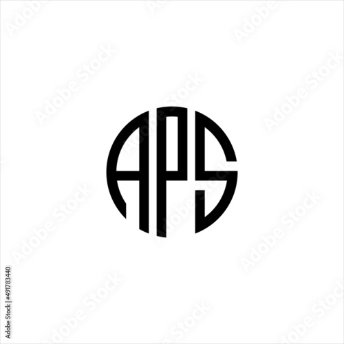 abstract letter APS logo design, geometric monogram vector photo