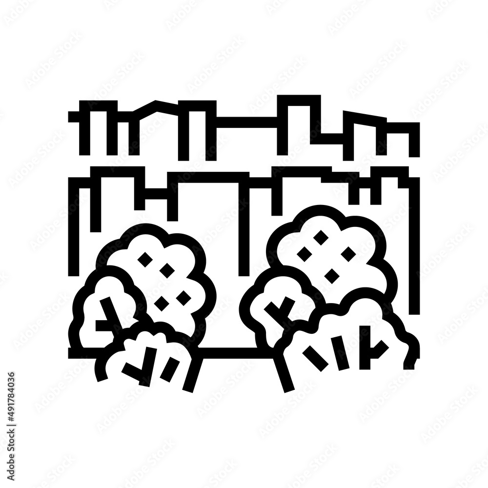 city park line icon vector. city park sign. isolated contour symbol black illustration city park line icon vector. city park sign. isolated contour symbol black illustration