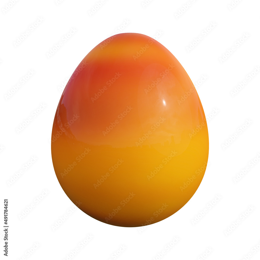 3D rendering Easter egg isolated on white background 3D rendering Easter egg isolated on white background