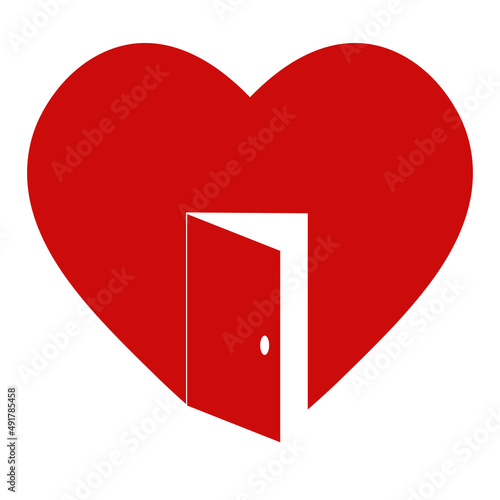 Open door in heart for love...