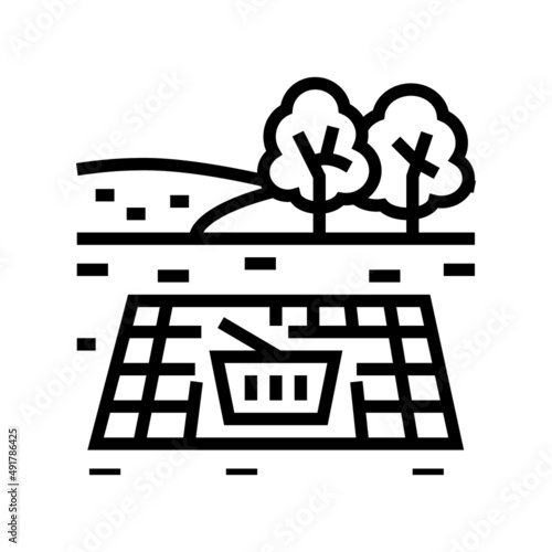 picnic park line icon vector. picnic park sign. isolated contour symbol black illustration