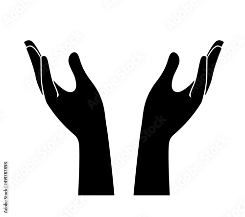 hands holding , hands pray vector