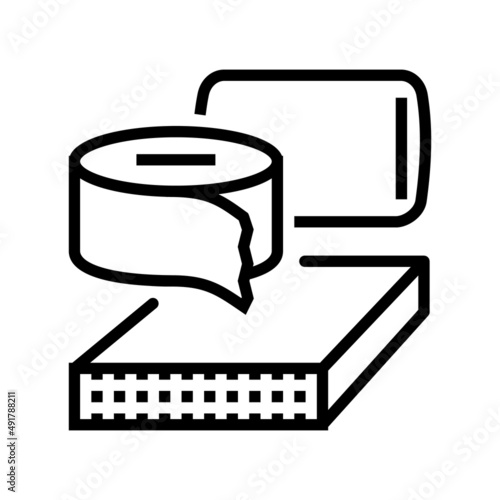 polyurethane thermoset line icon vector. polyurethane thermoset sign. isolated contour symbol black illustration