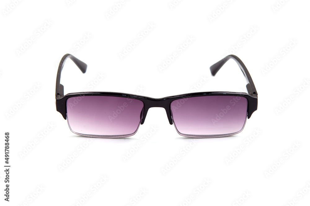 Fashionable sunglasses for women. burgundy glass. beautiful shape. Women's accessory.on a white isolated background. Fashionable sunglasses for women. burgundy glass. beautiful shape. Women's accessory.on a white isolated background.