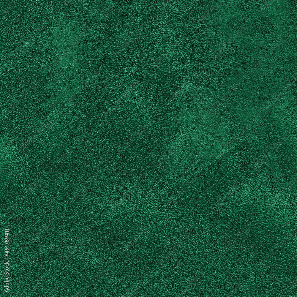 Fototapeta premium Deep green leather texture. Scrapbook background