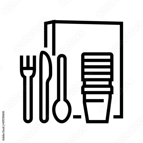 polystyrene thermoplastic line icon vector. polystyrene thermoplastic sign. isolated contour symbol black illustration