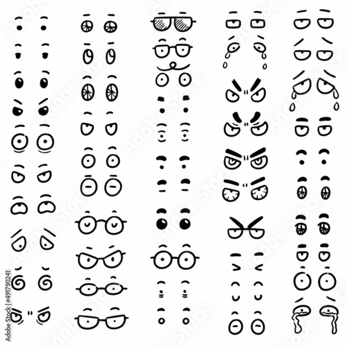 vector set of cartoon eyes