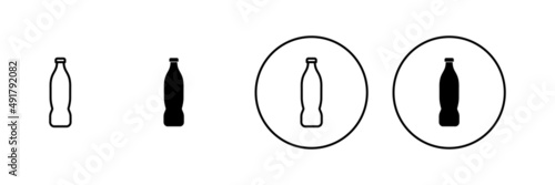 Bottle icons set. bottle sign and symbol