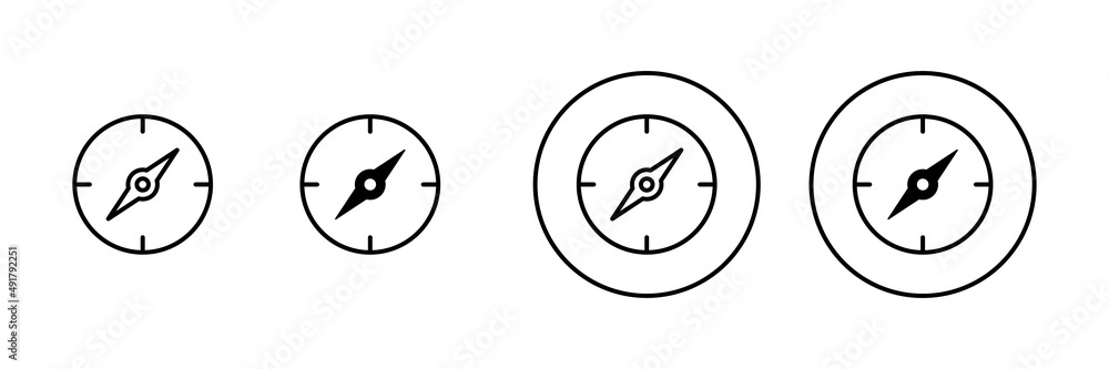 Compass icons set. arrow compass icon sign and symbol Compass icons set. arrow compass icon sign and symbol