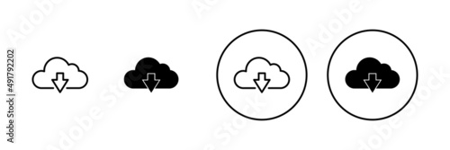 Cloud icons set. cloud sign and symbol