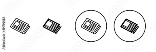 Newspaper icons set. news paper sign and symbolign