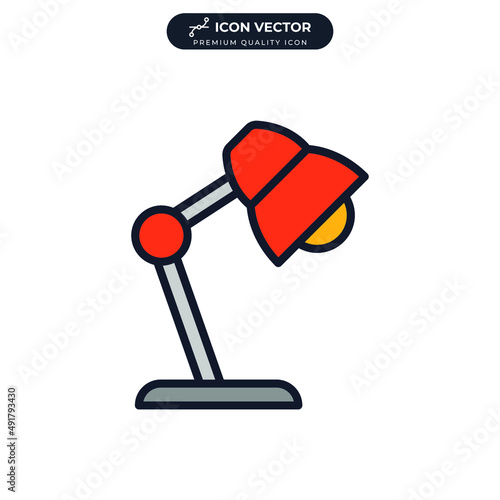 Desktop Lamp icon symbol template for graphic and web design collection logo vector illustration