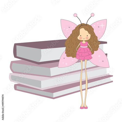 baby fairy girl, vector