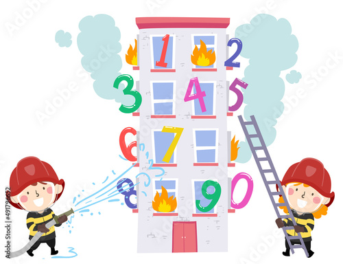 Kids Fire Fighter Saving Nu...