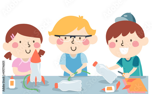 Kids Students Making Plasti...