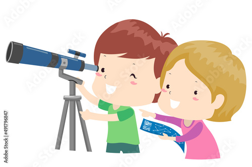 Kids Telescope Sky Map Astr...