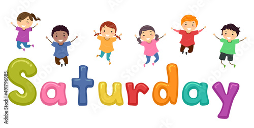 Stickman Kids Saturday Jump...