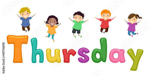 Stickman Kids Thursday Jump...