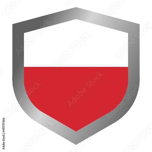 Free Download Polish flag shield - GFXLoad