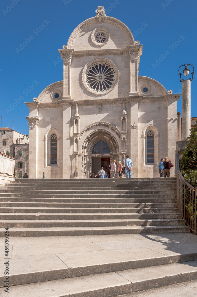 Sebenico, Croazia. Facciata della Cattedrale di San Giacomo
