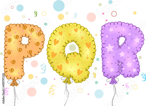 Mylar Balloons Illustration