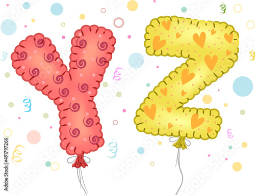 Mylar Balloons Illustration