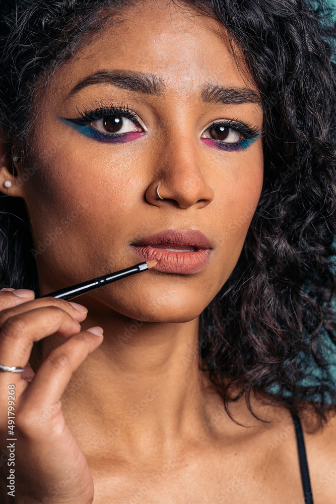 Obraz premium Woman with Make Up Closeup