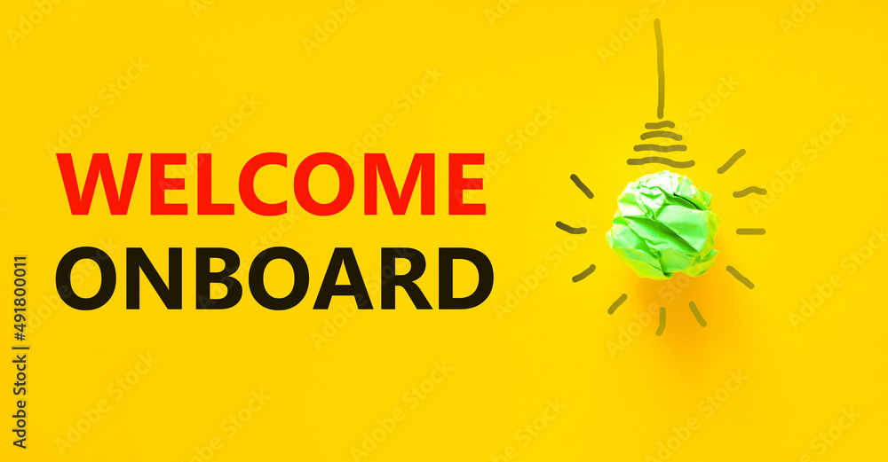 onboard and support symbol. Concept words onboard