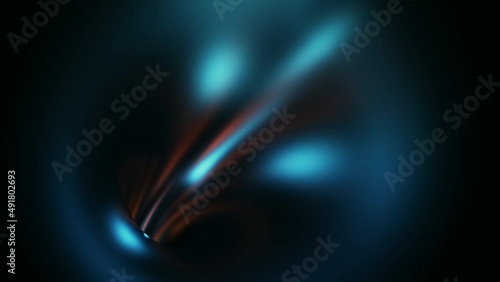 Flying through Neon Glowing abstract Tunnel hyperloop sci-fi journey through wormhole