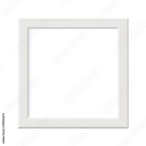 White frame  on white background