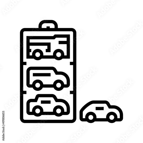 car wooden toy line icon vector. car wooden toy sign. isolated contour symbol black illustration