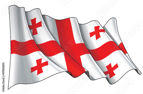 Waving Flag of Georgia