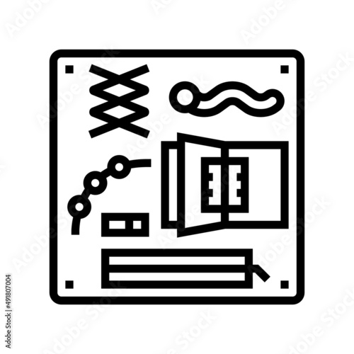 busy board line icon vector. busy board sign. isolated contour symbol black illustration